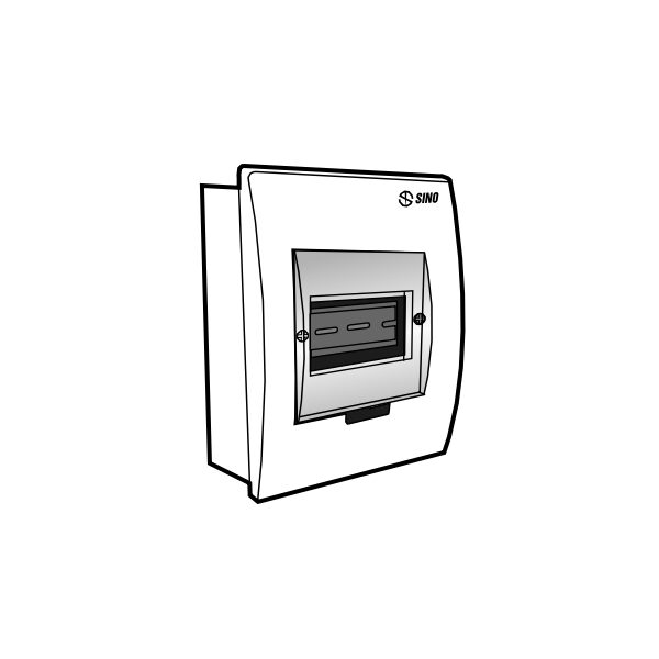 Tủ điện âm tường mặt nhựa E4FC 2/4LA