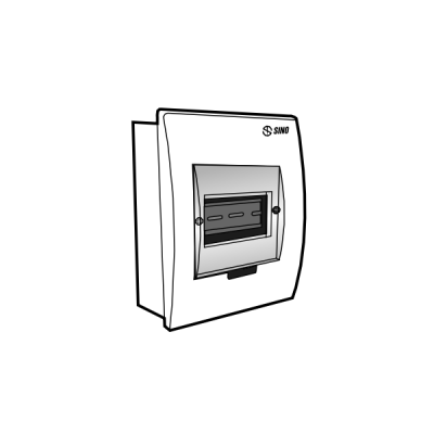 Tủ điện âm tường mặt nhựa E4FC 2/4SA