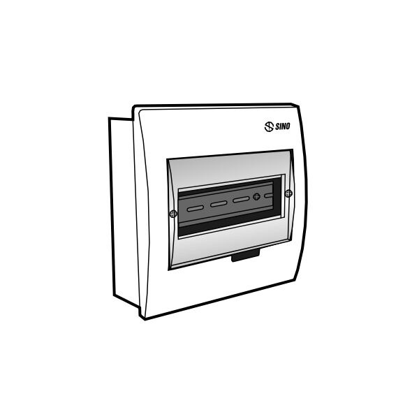 Tủ điện âm tường mặt nhựa E4FC 3/6LA