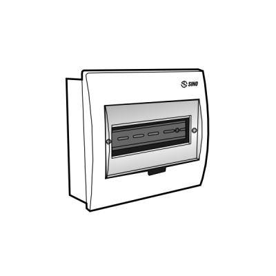 Tủ điện âm tường mặt nhựa E4FC 4/8SA