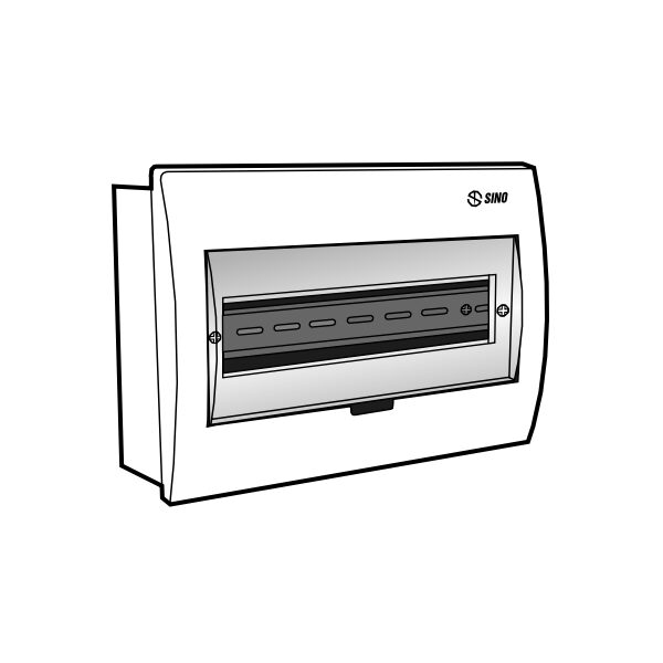 Tủ điện âm tường mặt nhựa E4FC 8/12L