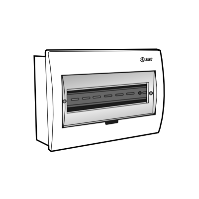 Tủ điện âm tường mặt nhựa E4FC 8/12SA