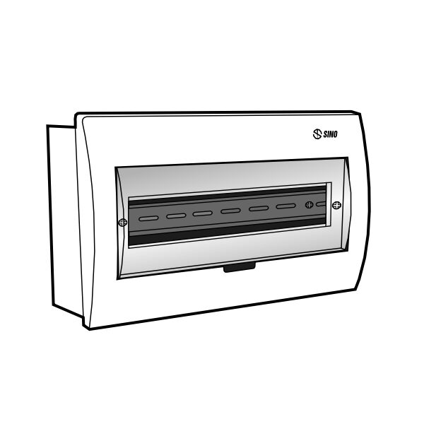 Tủ điện âm tường mặt nhựa E4FC 14/18L