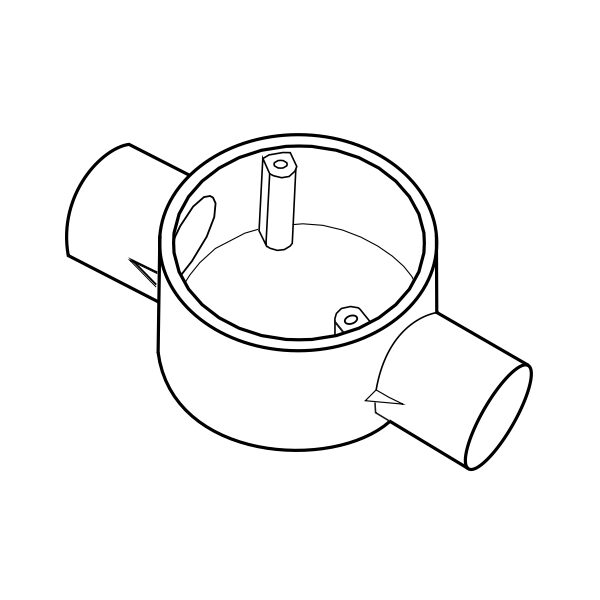 Hộp chia ngả 2 đường thấp E240/16/2