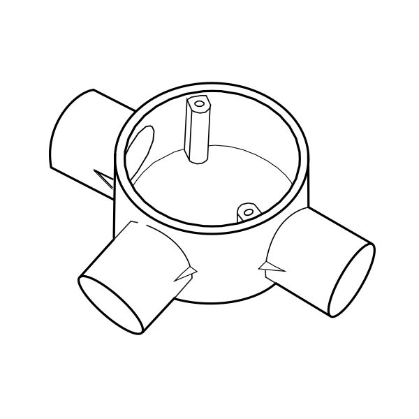 Hộp chia ngả 3 đường thấp E240/16/3