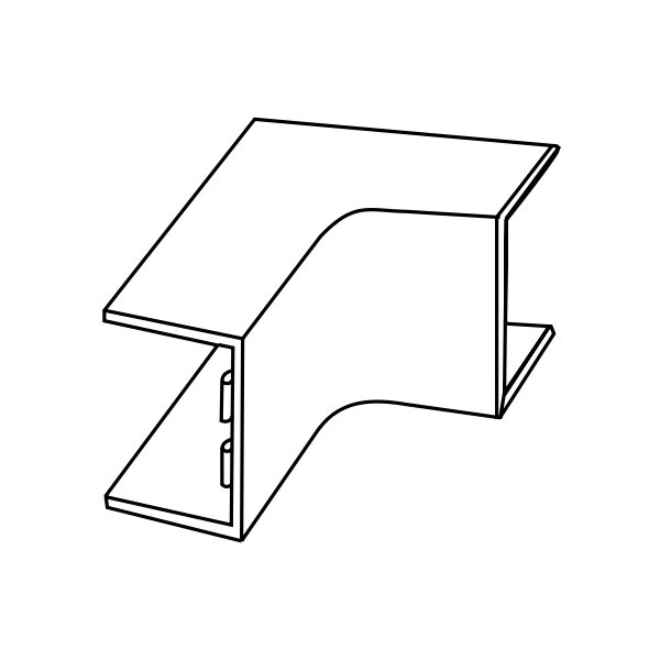 Cút chữ L dẹt góc trong AE60/B02