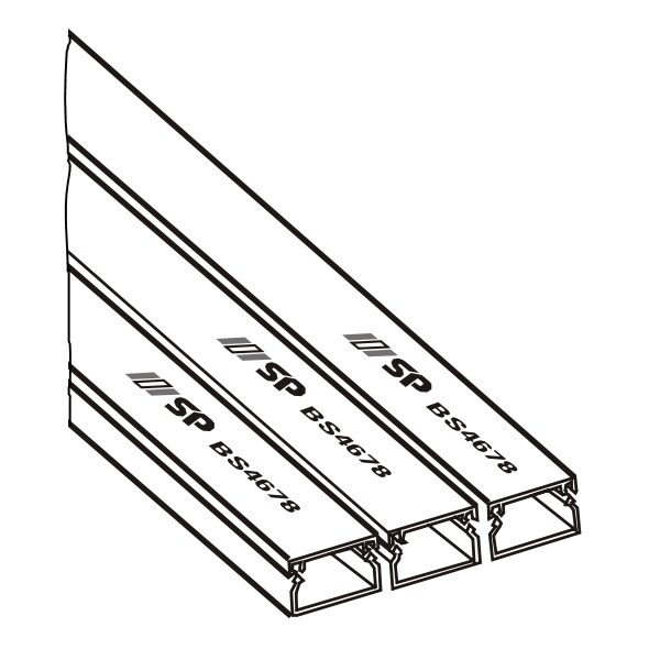 Máng ghen luồn dây điện có nắp GA80/02
