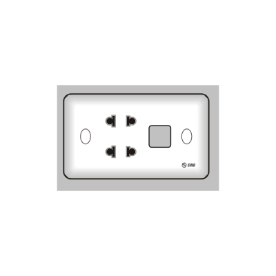 Ổ cắm đôi 2 chấu với 1 lỗ S1982X