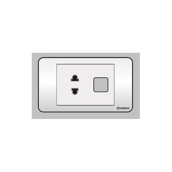 Ổ cắm đơn 2 chấu 1 lỗ S18AU/X