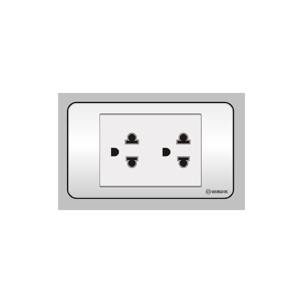 Ổ cắm đôi 3 chấu 16A S18AUE2