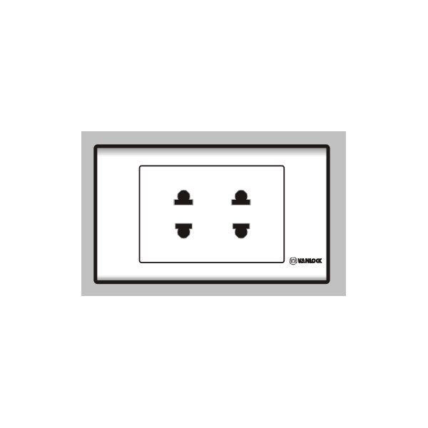 Ổ cắm đôi 2 chấu 16A S18U2