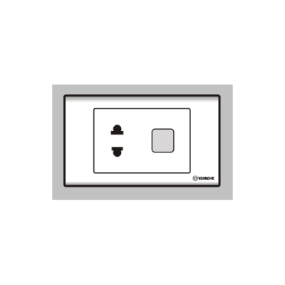 Ổ cắm đơn 2 chấu 1 lỗ S186UX