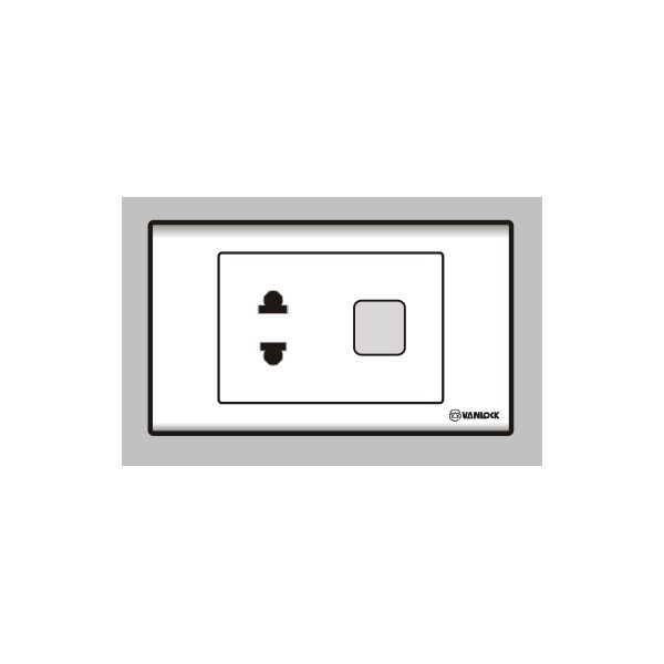 Ổ cắm đơn 2 chấu 1 lỗ S186UX
