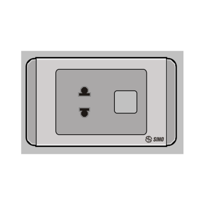 Ổ cắm đơn 2 chấu 1 lỗ S68GU/X