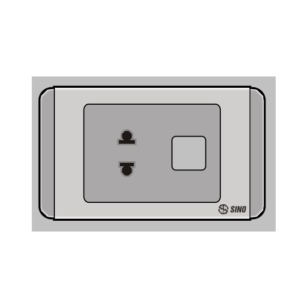 Ổ cắm đơn 2 chấu 1 lỗ S68GU/X