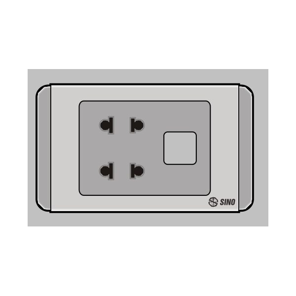 Ổ cắm đôi 2 chấu 1 lỗ S68GU2/X
