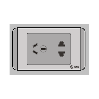 Ổ cắm 2 chấu S68GU/10US