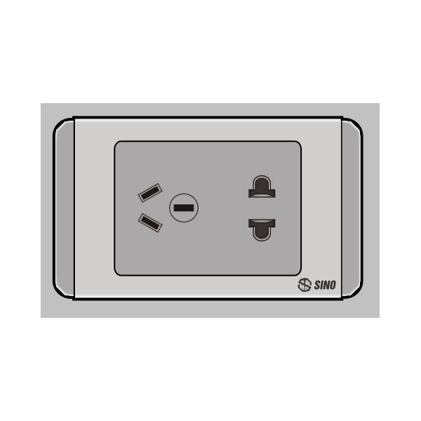 Ổ cắm 2 chấu S68GU/10US