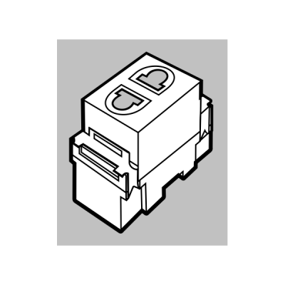 Hạt ổ cắm sàn 2 chấu 10A U001