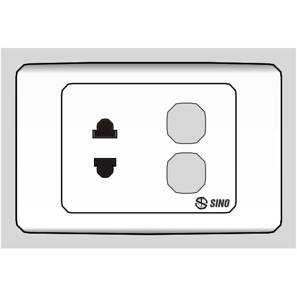 Ổ cắm đơn 2 chấu 16A 2 lỗ S9UXX