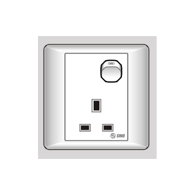 Ổ cắm 13A 3 chấu vuông S9813S