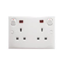 Ổ cắm đôi 3 chấu 13A E82T25N
