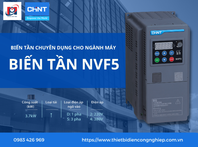 HƯỚNG DẪN CÀI ĐẶT BIẾN TẦN  NVF5 CHINT