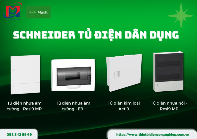 SO SÁNH 3 DÒNG SẢN PHẨM TỦ ĐIỆN DÂN DỤNG SCHNEIDER