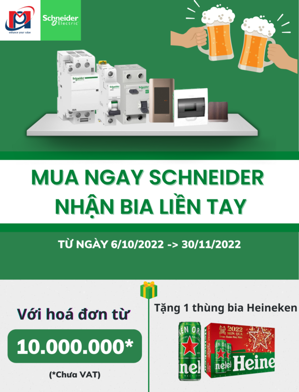 SẮM NGAY SCHNEIDER – NHẬN BIA LIỀN TAY￼