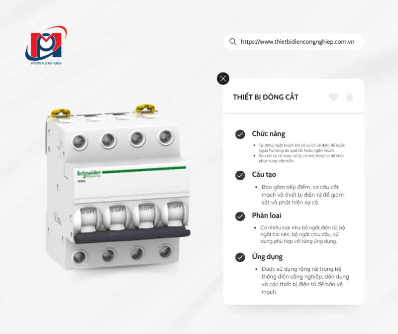 NHỮNG THIẾT BỊ ĐIỆN CÔNG NGHIỆP PHỔ BIẾN